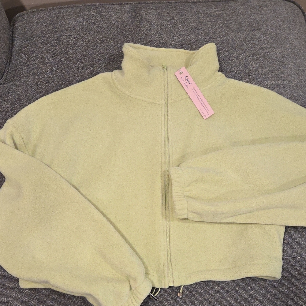 Women's Light Green Fleece Jacket